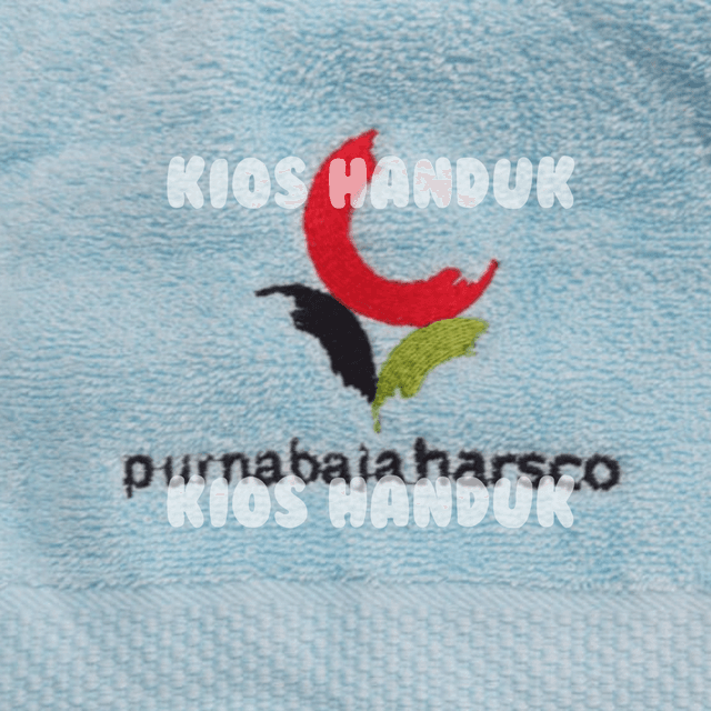 Handuk bordir custom souvenir industri metalurgi Purna Baja Harsco