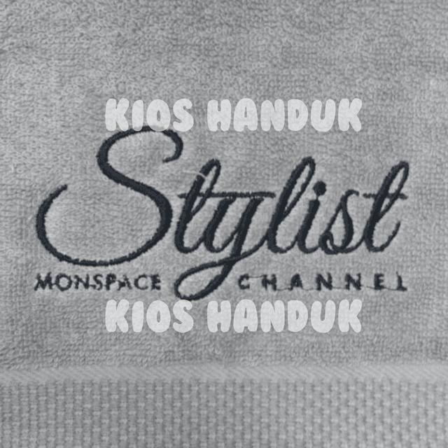 Handuk bordir custom souvenir pusat kecantikan Monspace Stylist Channel