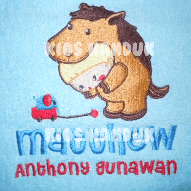 Handuk bordir custom souvenir ulang tahun bayi